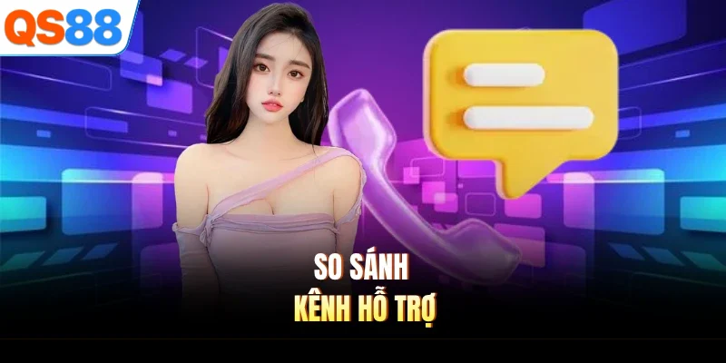 So sánh kênh hỗ trợ
